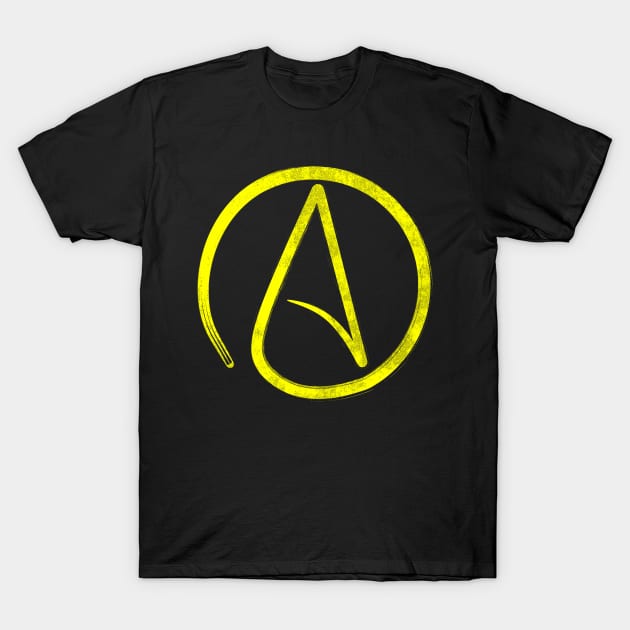 Atheism Sign distressed T-Shirt by Dr_Squirrel